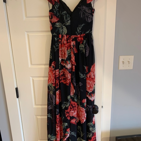Lulus Black Floral Print Maxi Dress - Picture 8 of 8